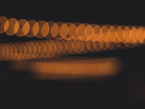 Horizontal abstract photo of blurred lights.