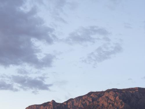 A New Mexico mountain and blue sky