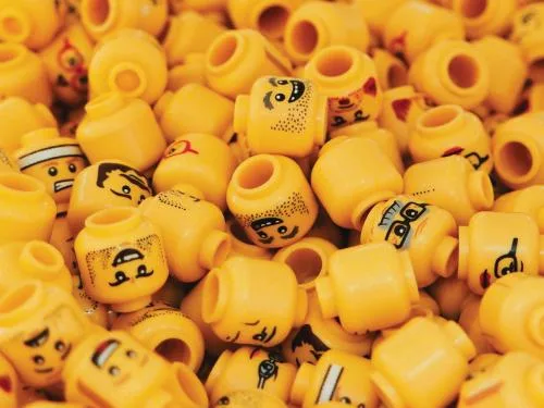 A bunch of yellow lego heads